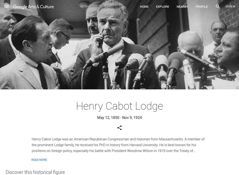 Google Cultural Institute: Henry Cabot Lodge Handout