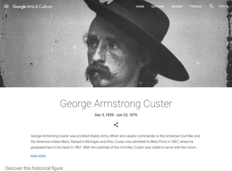 Google Cultural Institute: George Armstrong Custer Handout