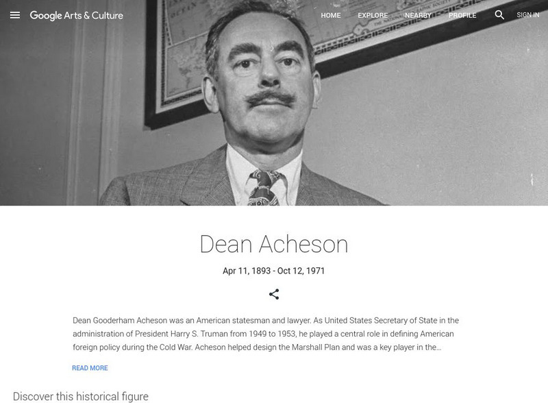Google Cultural Institute: Dean Acheson Handout Google Cultural Institute: Dean Acheson Handout