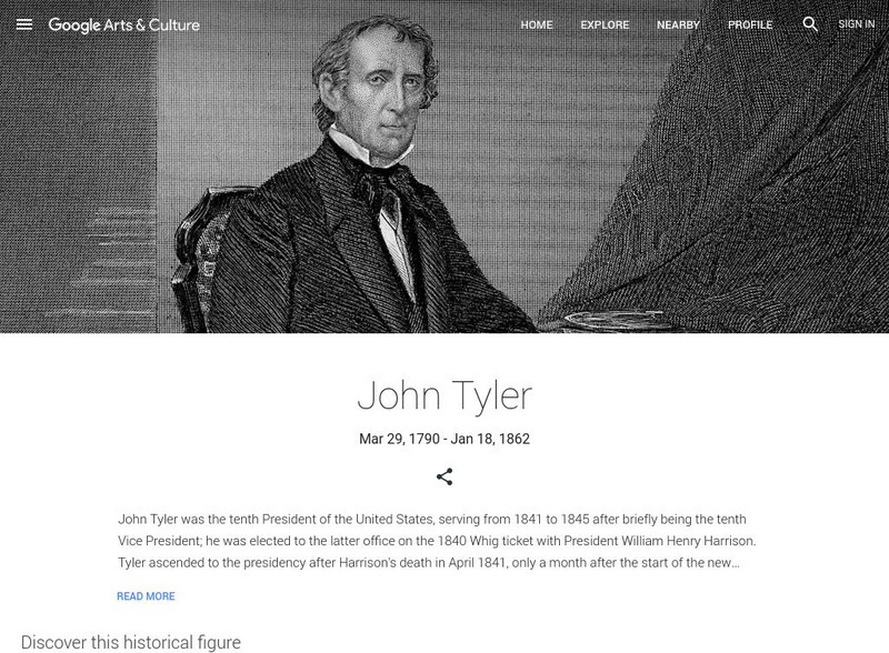 Google Cultural Institute: John Tyler Handout