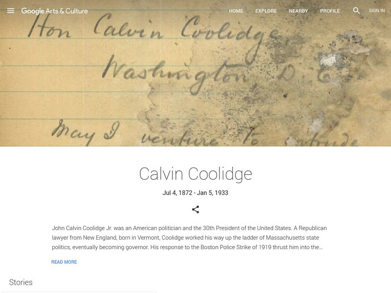 Google Cultural Institute: Calvin Coolidge Handout