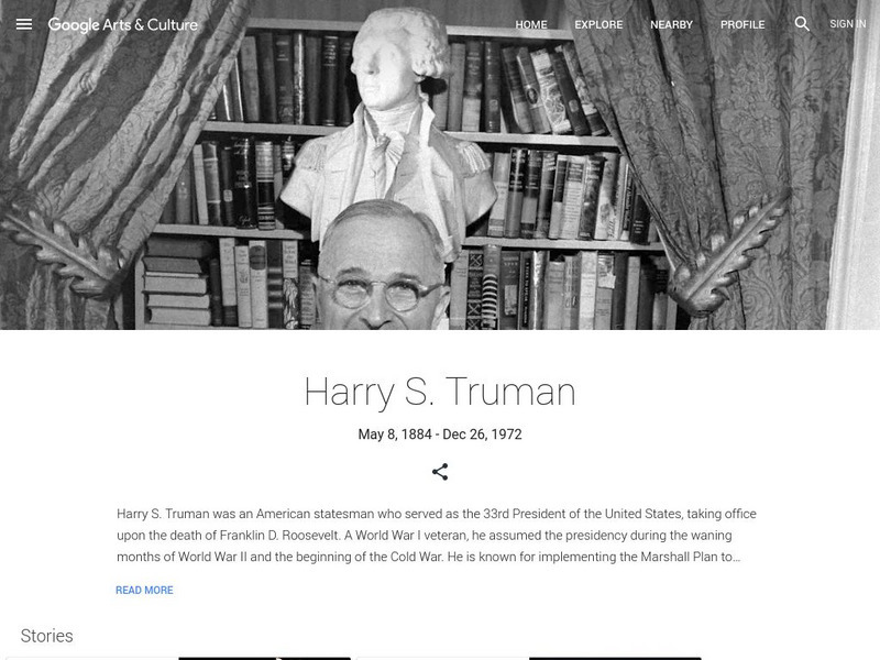 Google Cultural Institute: Harry S. Truman Handout Google Cultural Institute: Harry S. Truman Handout