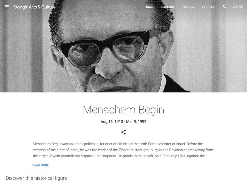 Google Cultural Institute: Menachem Begin Handout