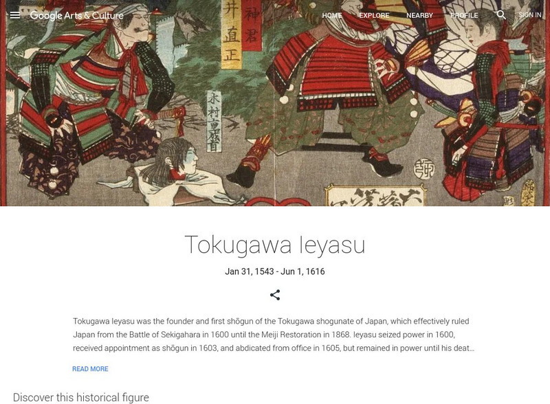 Google Cultural Institute: Tokugawa Ieyasu Handout