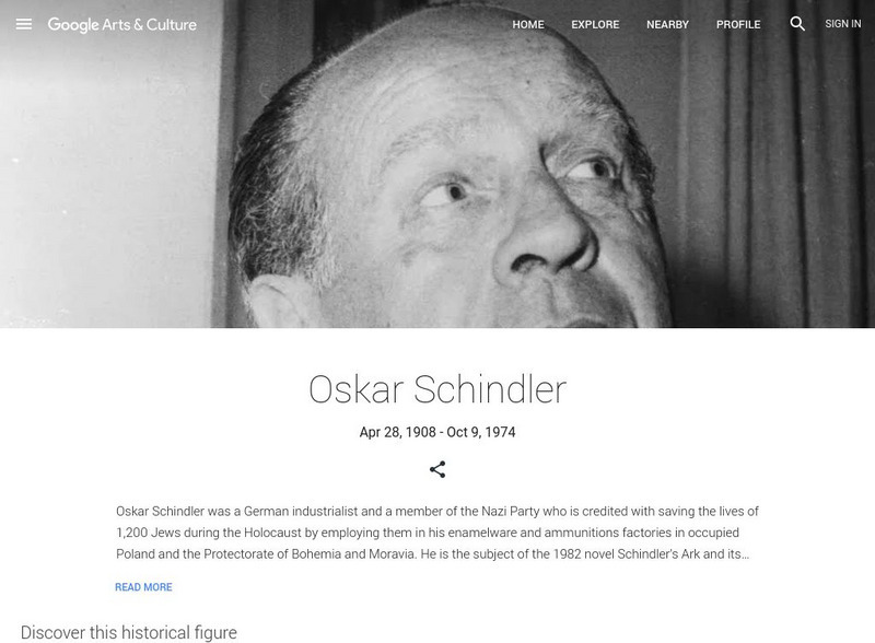 Google Cultural Institute: Oskar Schindler Handout