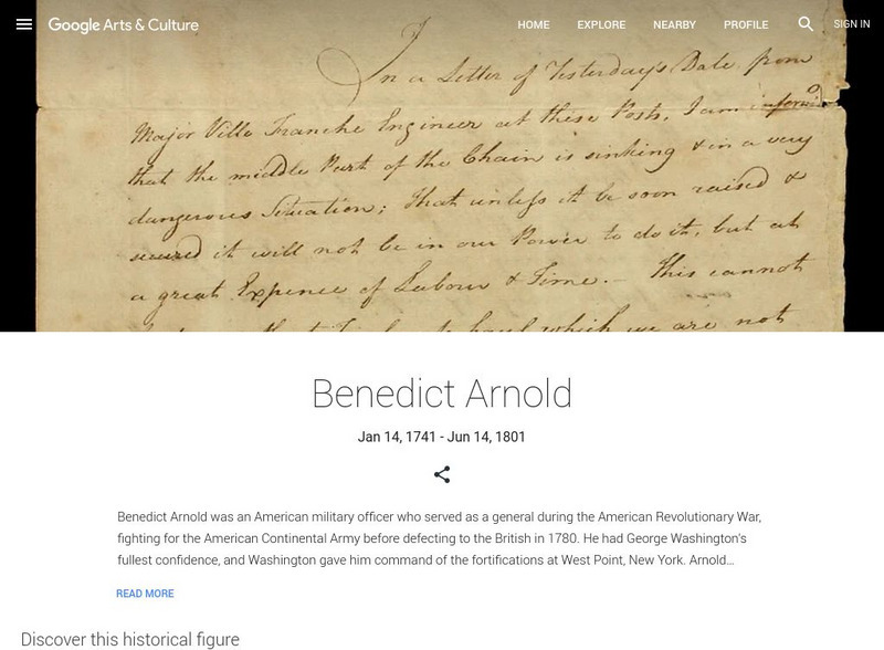 Google Cultural Institute: Benedict Arnold Handout Google Cultural Institute: Benedict Arnold Handout
