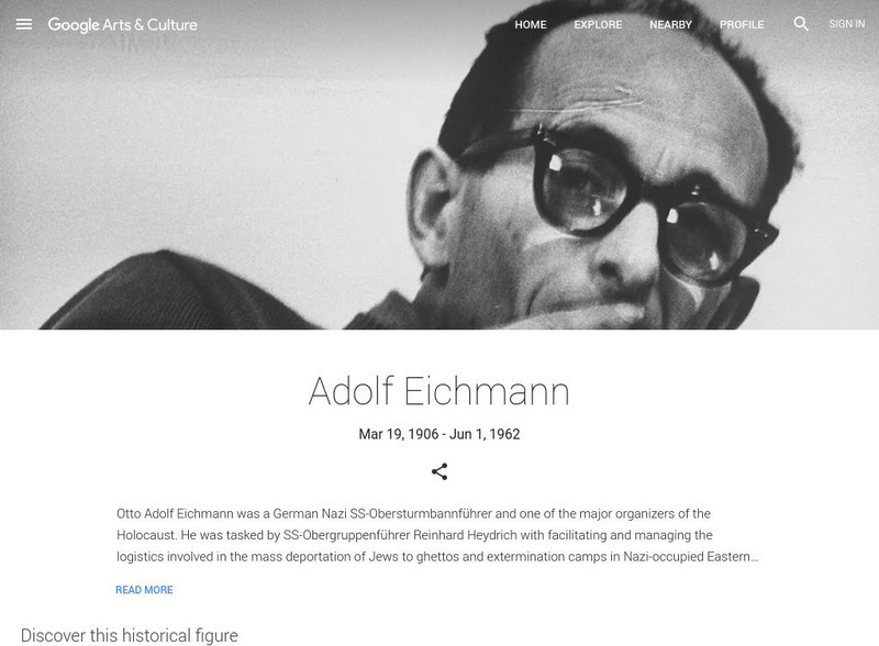 Google Cultural Institute: Adolf Eichmann Handout Google Cultural Institute: Adolf Eichmann Handout