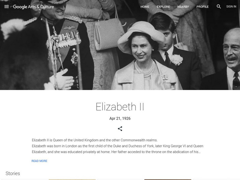 Google Cultural Institute: Elizabeth Ii Handout Google Cultural Institute: Elizabeth Ii Handout