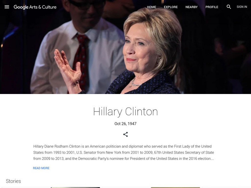 Google Cultural Institute: Hillary Rodham Clinton Handout
