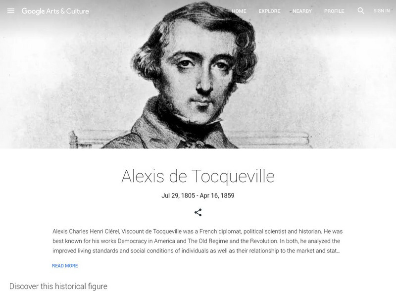 Google Cultural Institute: Alexis De Tocqueville Handout
