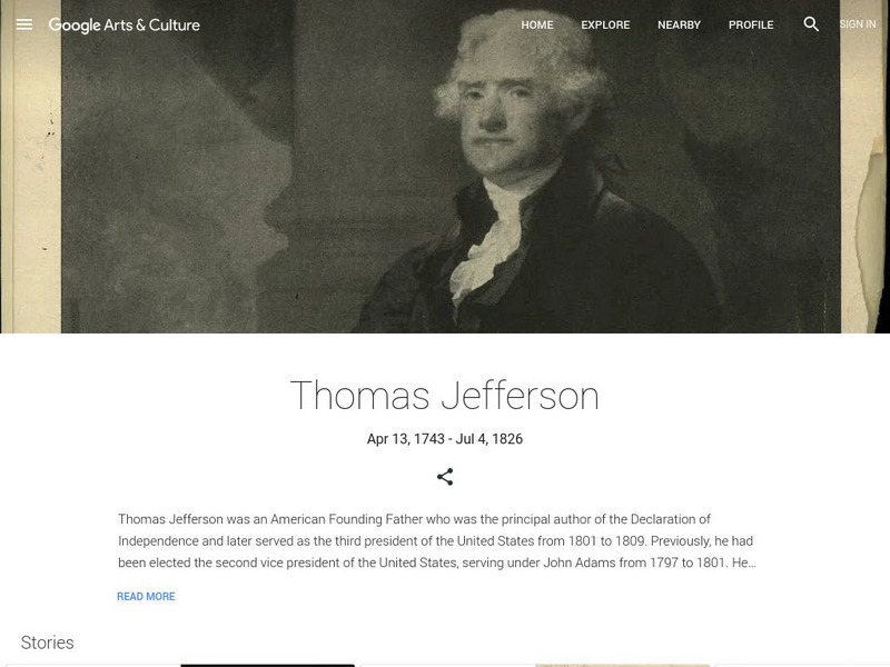 Google Cultural Institute: Thomas Jefferson Handout Google Cultural Institute: Thomas Jefferson Handout