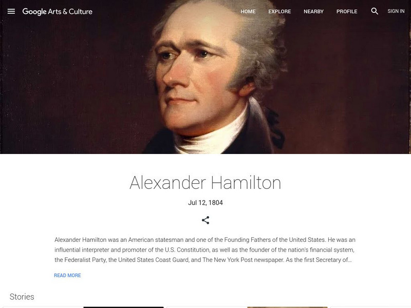Google Cultural Institute: Alexander Hamilton Handout Google Cultural Institute: Alexander Hamilton Handout