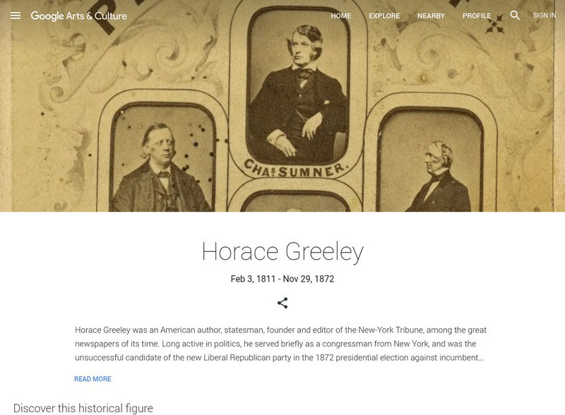 Google Cultural Institute: Horace Greeley Handout