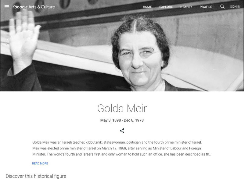Google Cultural Institute: Golda Meir Handout Google Cultural Institute: Golda Meir Handout