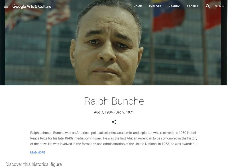 Google Cultural Institute: Ralph Bunche Handout