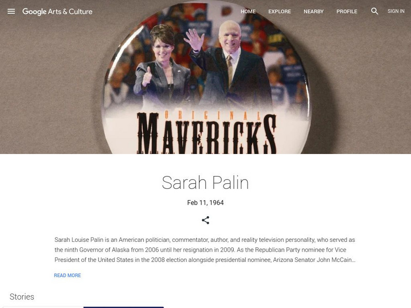 Google Cultural Institute: Sarah Palin Handout