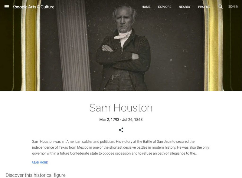 Google Cultural Institute: Sam Houston Handout