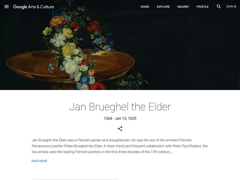 Google Cultural Institute: Jan Brueghel the Elder Handout Google Cultural Institute: Jan Brueghel the Elder Handout