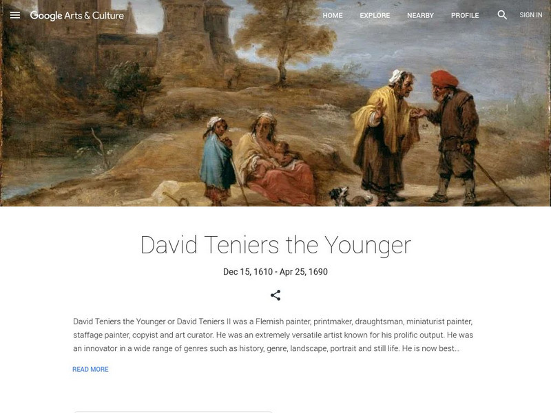 Google Cultural Institute: David Teniers the Younger Handout