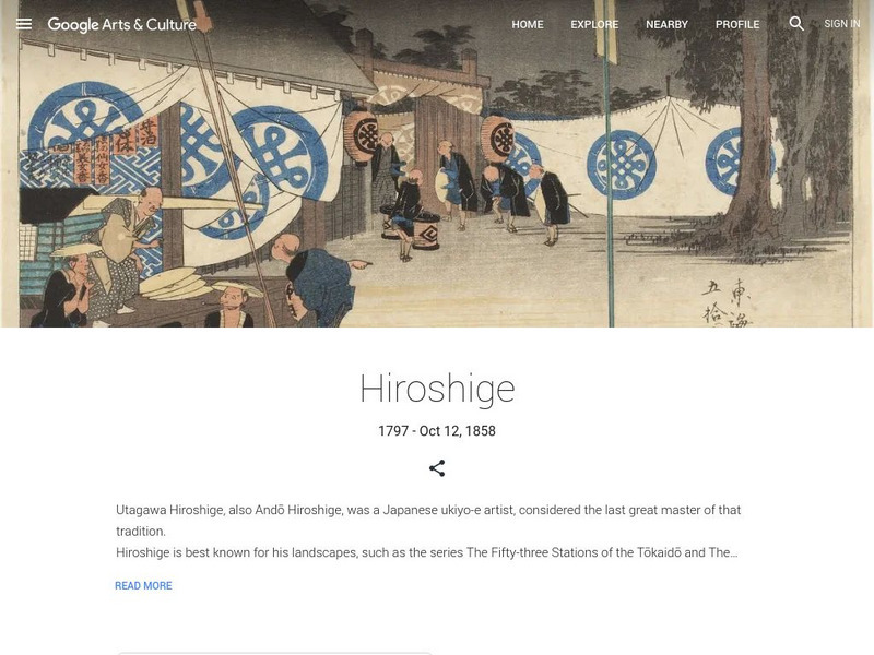 Google Cultural Institute: Hiroshige Handout