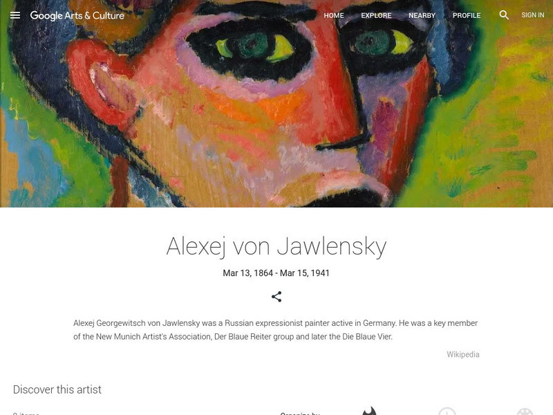 Google Cultural Institute: Alexej Von Jawlensky Handout