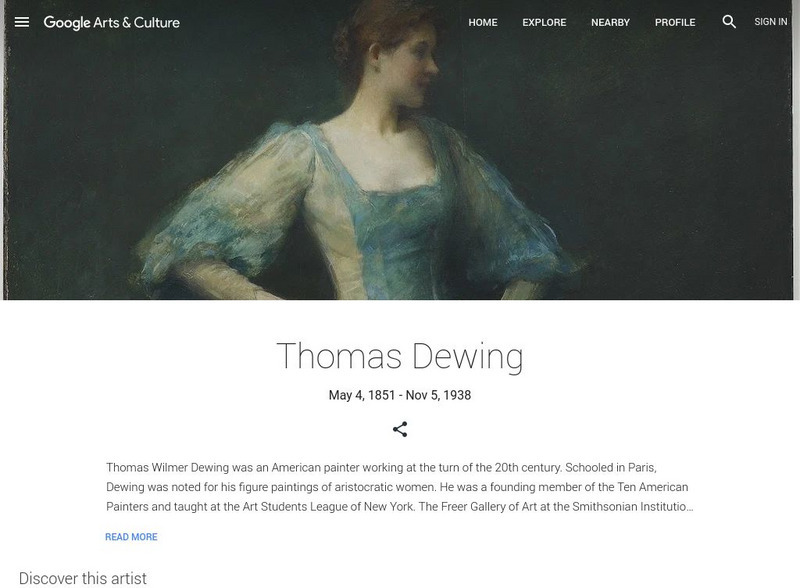 Google Cultural Institute: Thomas Dewing Handout