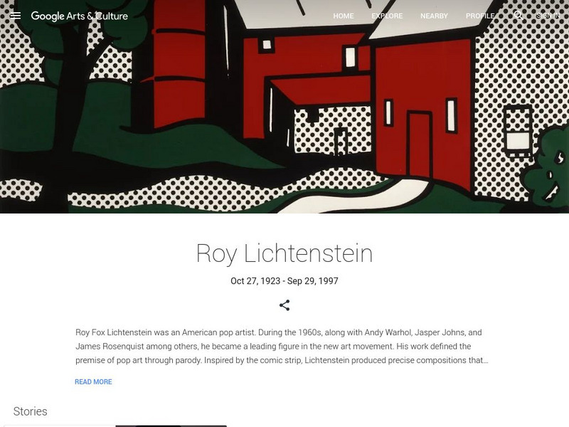 Google Cultural Institute: Roy Lichtenstein Handout