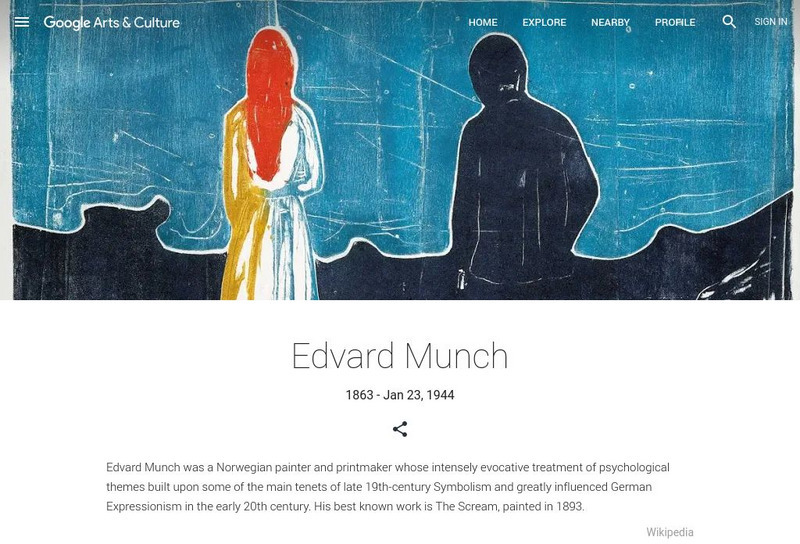 Google Cultural Institute: Edvard Munch Handout Google Cultural Institute: Edvard Munch Handout