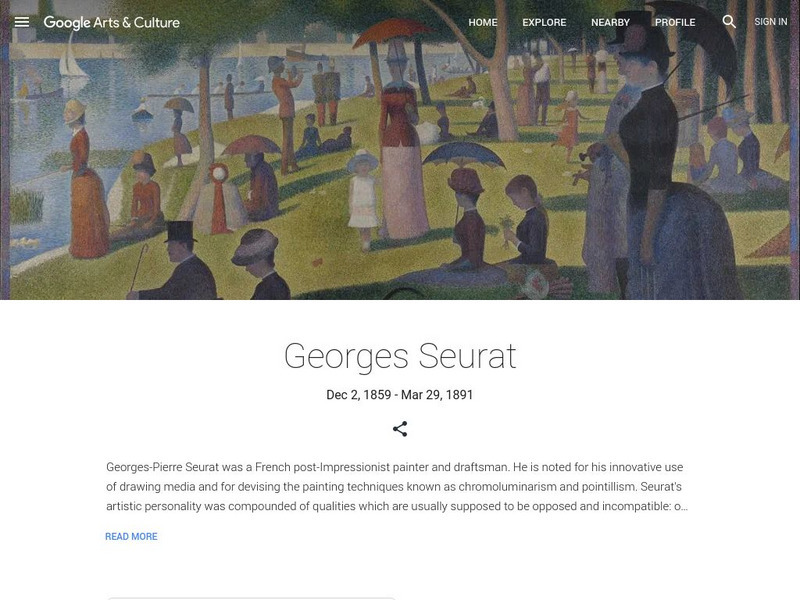 Google Cultural Institute: Georges Seurat Handout Google Cultural Institute: Georges Seurat Handout