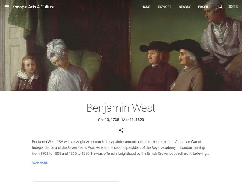 Google Cultural Institute: Benjamin West Handout