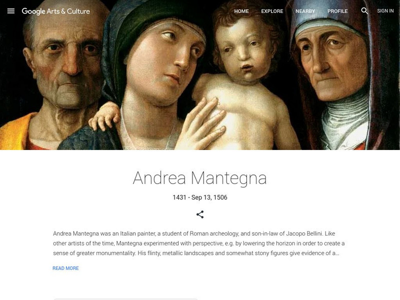 Google Cultural Institute: Andrea Mantegna Handout Google Cultural Institute: Andrea Mantegna Handout