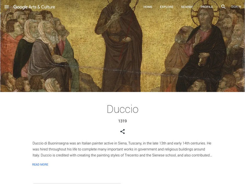 Google Cultural Institute: Duccio Handout