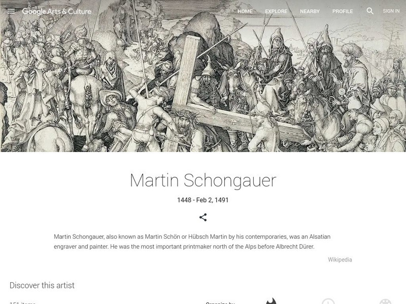 Google Cultural Institute: Martin Schongauer Handout