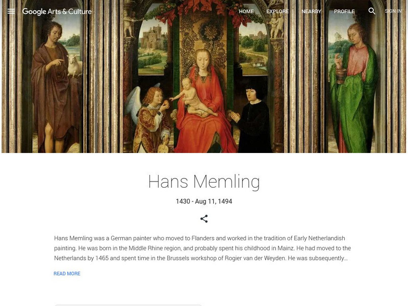 Google Cultural Institute: Hans Memling Handout