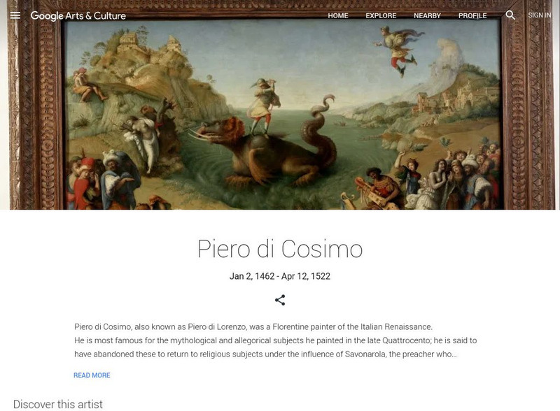 Google Cultural Institute: Piero Di Cosimo Handout