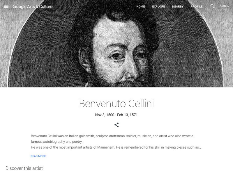 Google Cultural Institute: Benvenuto Cellini Handout