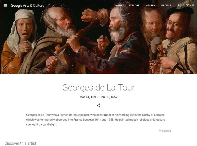 Google Cultural Institute: Georges De La Tour Handout