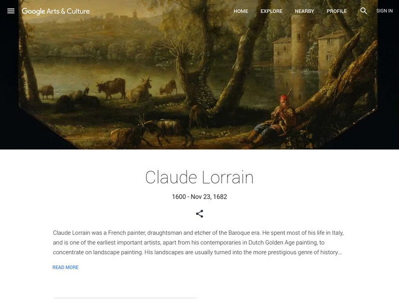Google Cultural Institute: Claude Lorrain Handout Google Cultural Institute: Claude Lorrain Handout