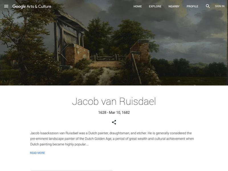Google Cultural Institute: Jacob Van Ruisdael Handout