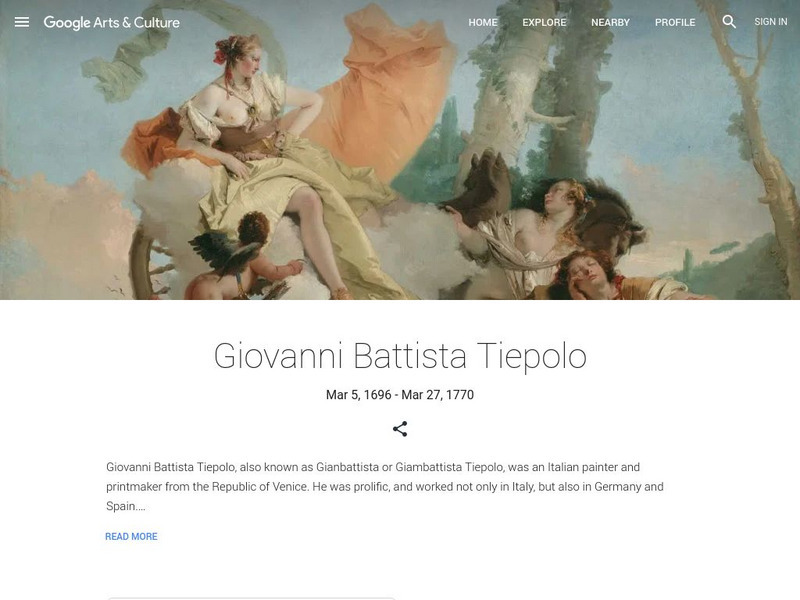 Google Cultural Institute: Giovanni Battista Tiepolo Handout