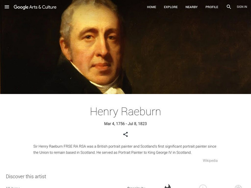 Google Cultural Institute: Henry Raeburn Handout