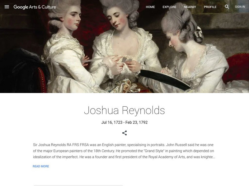Google Cultural Institute: Joshua Reynolds Handout
