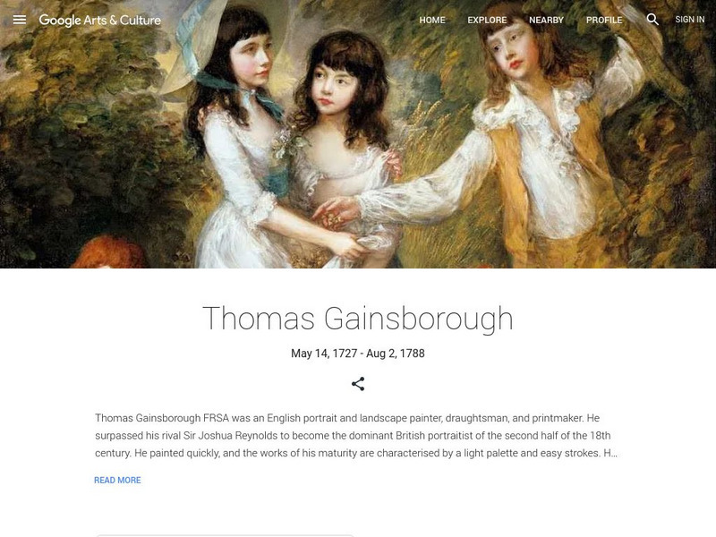 Google Cultural Institute: Thomas Gainsborough Handout