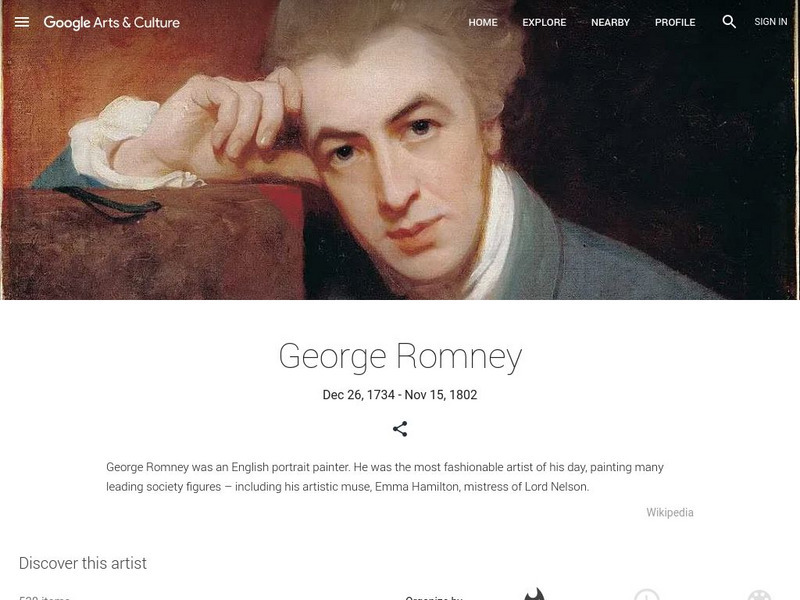 Google Cultural Institute: George Romney Handout Google Cultural Institute: George Romney Handout