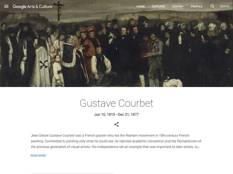 Google Cultural Institute: Gustave Courbet Handout Google Cultural Institute: Gustave Courbet Handout