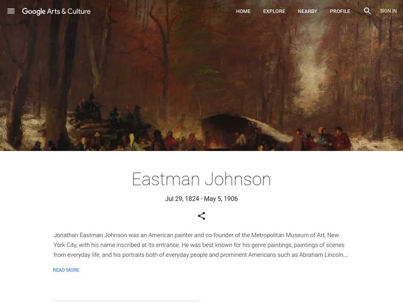 Google Cultural Institute: Eastman Johnson Handout