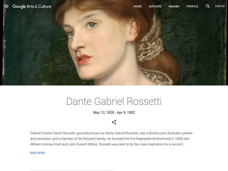 Google Cultural Institute: Dante Gabriel Rossetti Handout