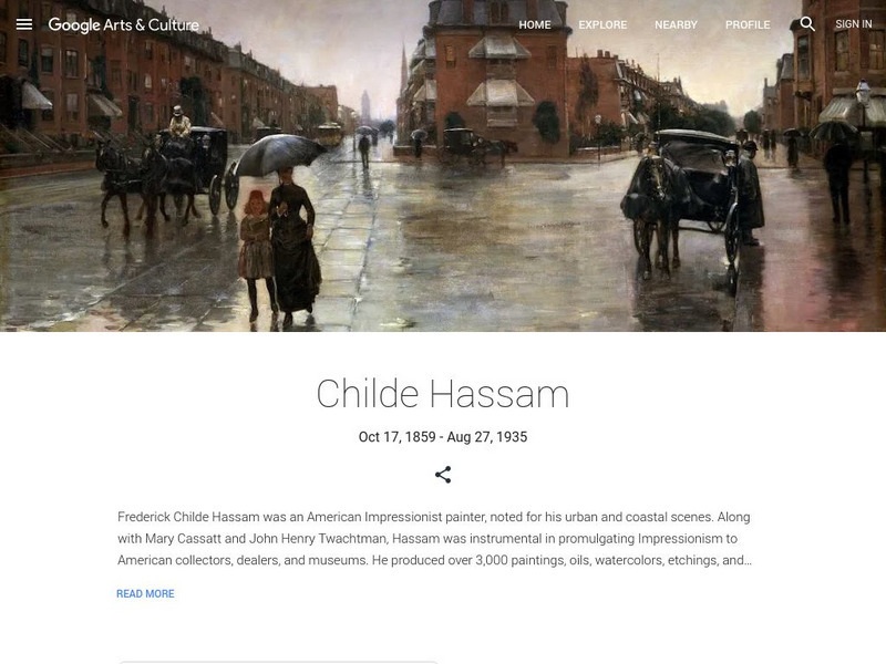 Google Cultural Institute: Childe Hassam Handout Google Cultural Institute: Childe Hassam Handout