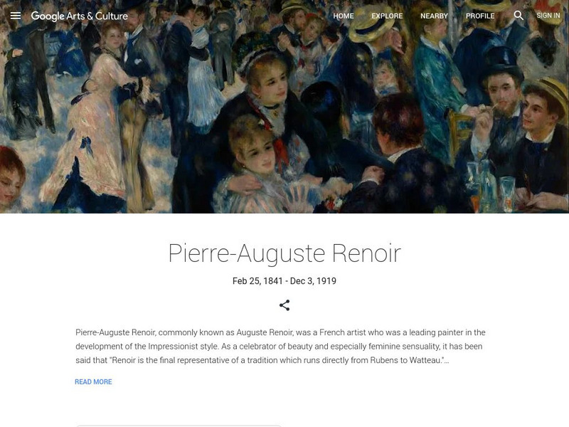 Google Cultural Institute: Pierre Auguste Renoir Handout