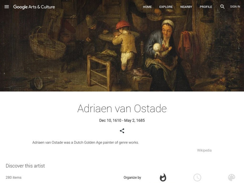 Google Cultural Institute: Adriaen Van Ostade Handout Google Cultural Institute: Adriaen Van Ostade Handout
